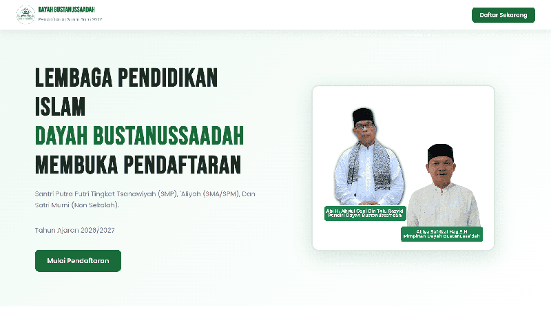 Sistem Pendaftaran Santri Baru